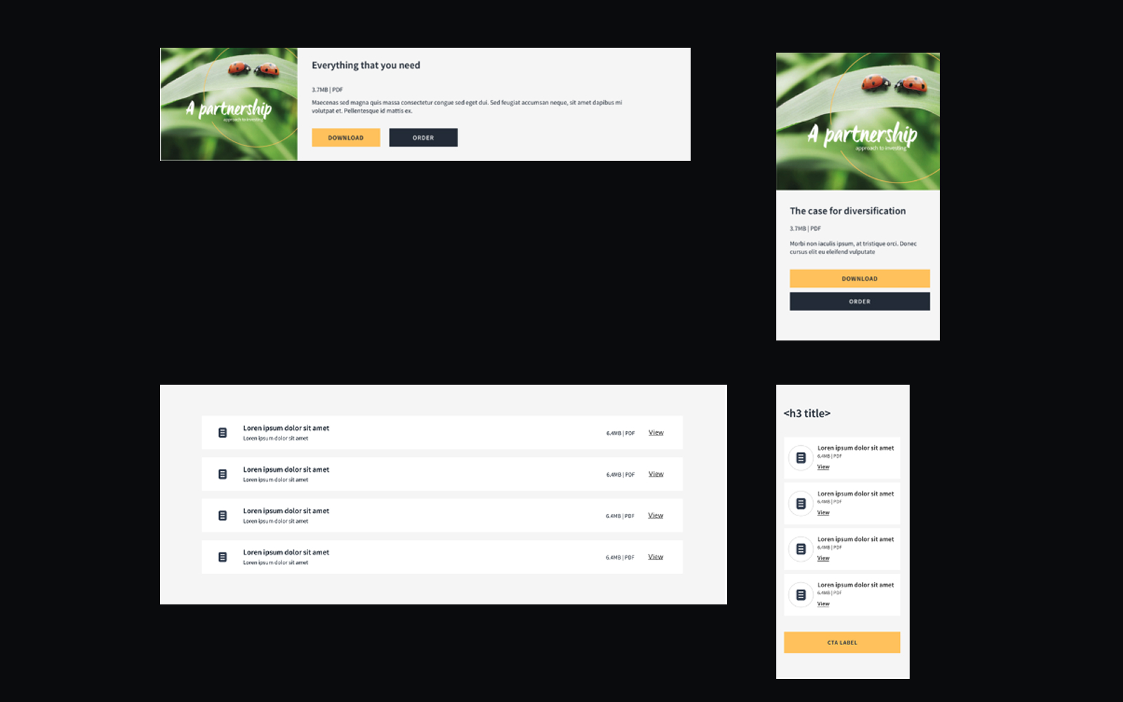 Document list — structured module for downloads and resources